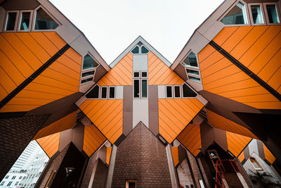 Low angle view of buildings against sky