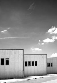 Warehouses against sky