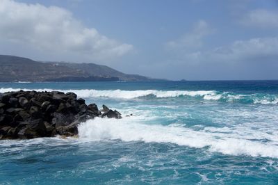 Scenic view of sea against sky