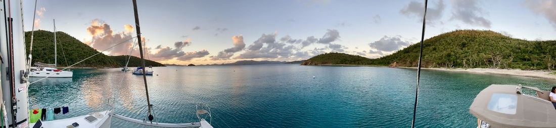 Panoramic view of sea against sky