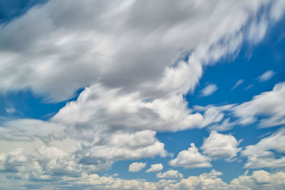 Low angle view of clouds in sky