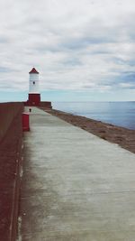 View of lighthouse on beach