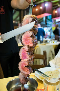 Close-up of food on table in restaurant