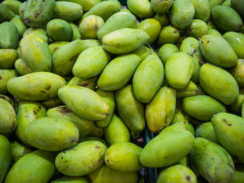 Full frame shot of green fruits for sale in market