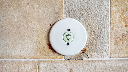 Directly above shot of mounted on wall