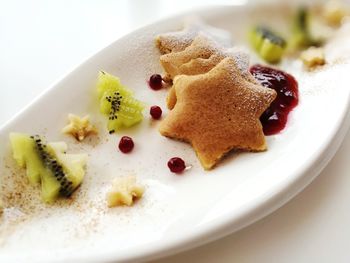 Close-up of dessert in plate