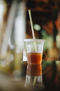 Close-up of coffee on table