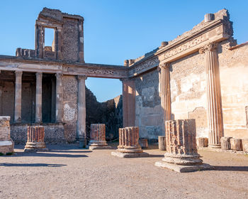 View of historical building against clear sky