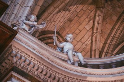 Low angle view of statue