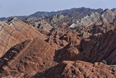 0869 sandstone and siltstone landforms of zhangye danxia nnal.geological park. zhangye-gansu-china.