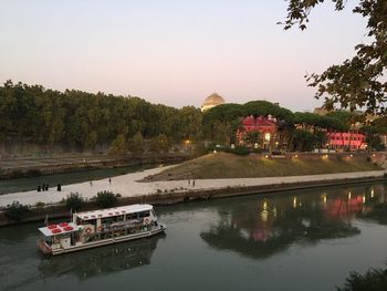 Scenic view of river against clear sky