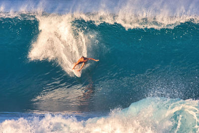 Man surfing in sea