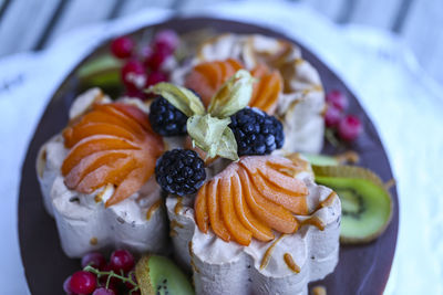 Close-up of dessert in plate