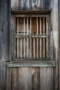 Close-up of abandoned door