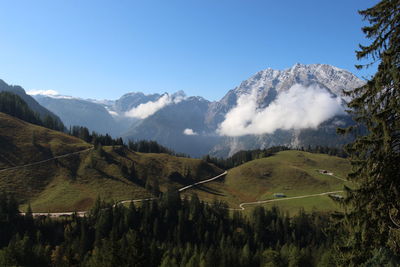 Scenic view of watzmann in national park berchtesgaden 