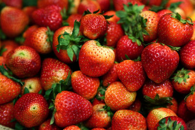 Full frame shot of strawberries