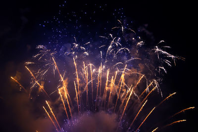 Low angle view of firework display