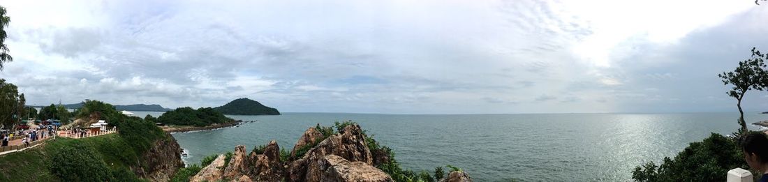 Panoramic view of sea against sky