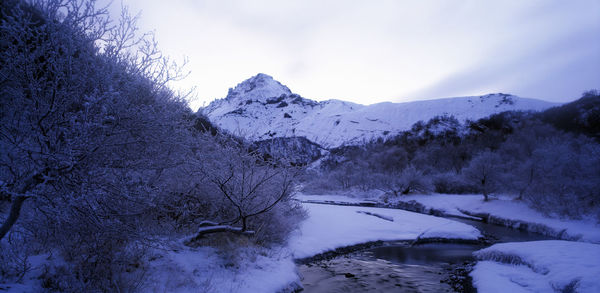 Winter-landscape in thorsmork valley in south iceland
