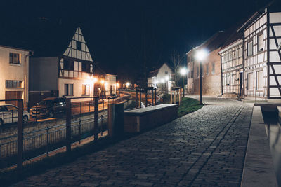 Illuminated city at night