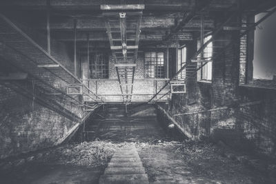 Interior of abandoned building