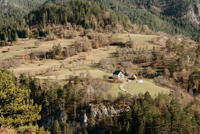 High angle view of townscape