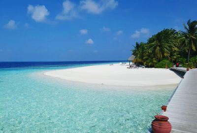 Scenic view of sea against sky