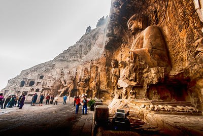 Group of people in a temple