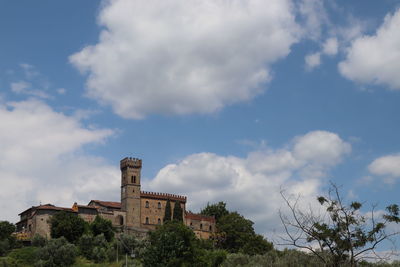 Low angle view of buildings against sky