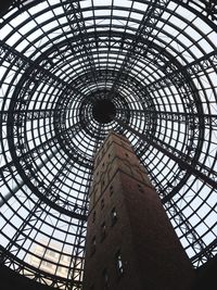 Low angle view of skylight in building