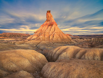 Scenic view of desert against sky