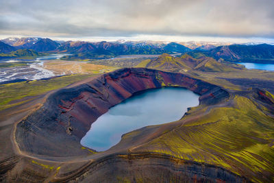 Scenic view of mountain against sky