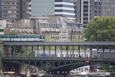 Paris subway over the seine
