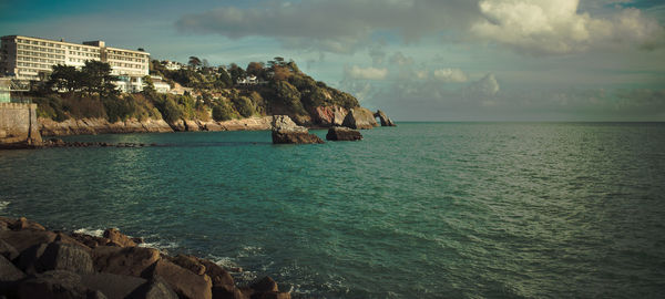 Panoramic view of sea against sky