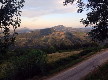 Road passing through mountains