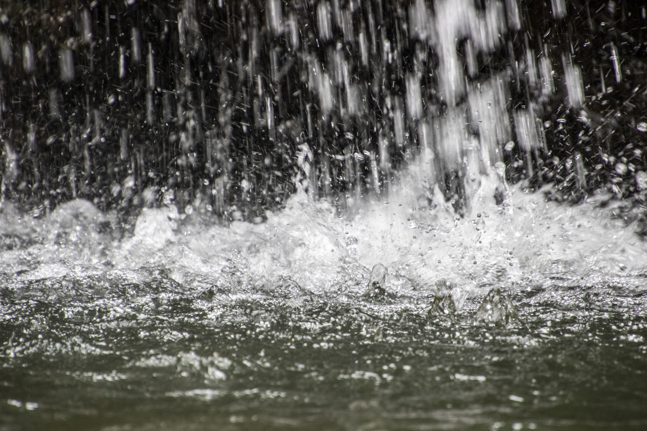 CLOSE-UP OF WATER SPLASHING ON SEA