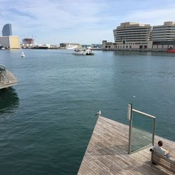 Buildings in distance with waterfront