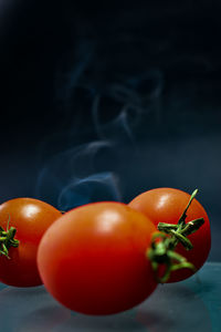 Close-up of tomatoes on table