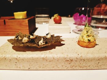 Close-up of cake on table