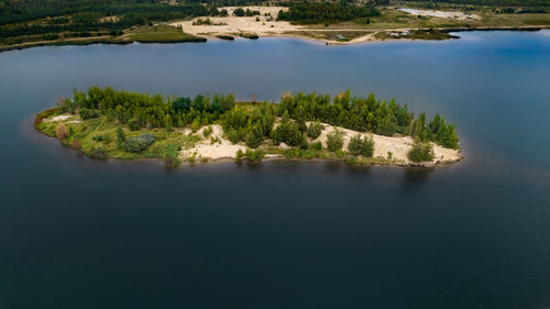 Scenic view of lake and trees