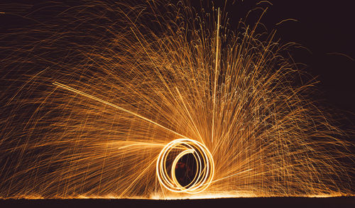 Wire wool at night