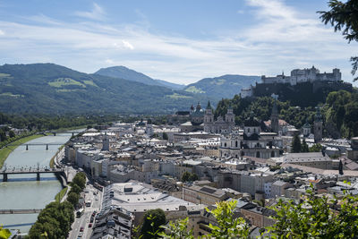 High angle view of cityscape