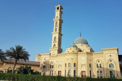 Low angle view of cathedral against blue sky