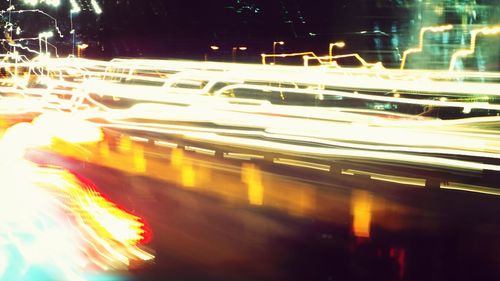 Light trails at night