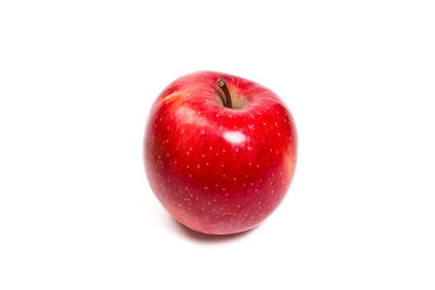 Close-up of apple against white background