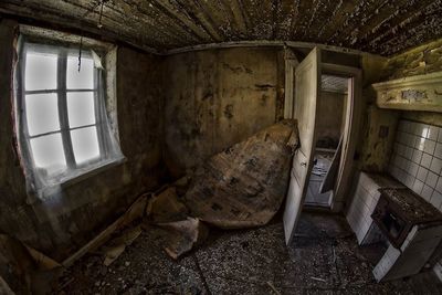 Interior of abandoned building