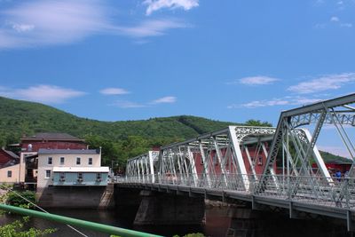 Bridge over river against sky