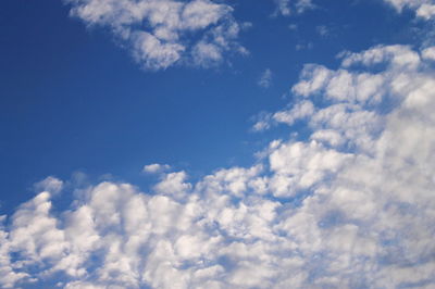 Low angle view of clouds in sky