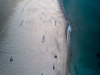 High angle view of sea shore