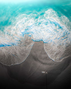 Aerial view of sea waves